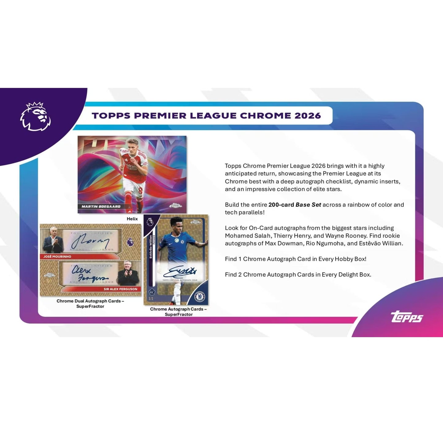 2025-26 Topps Chrome English Premier League Soccer Breaker's Delight Hobby Box