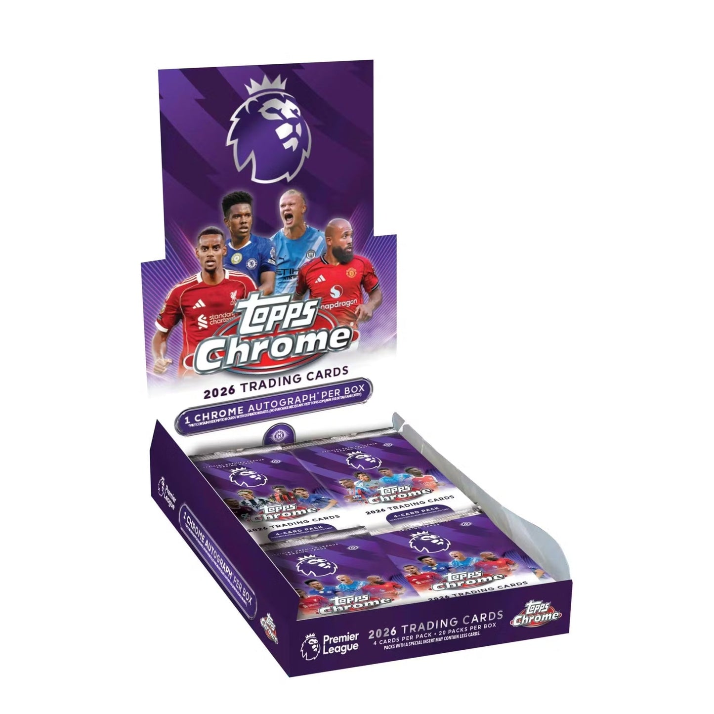 2025-26 Topps Chrome English Premier League Soccer Hobby Box 12 Box Case