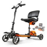 SuperHandy 4-Wheels Passport Pro Mobility Scooter Mobility Scooter - Foldable Travel Mobility Scooter 48V Li-Ion Battery 330lbs Load