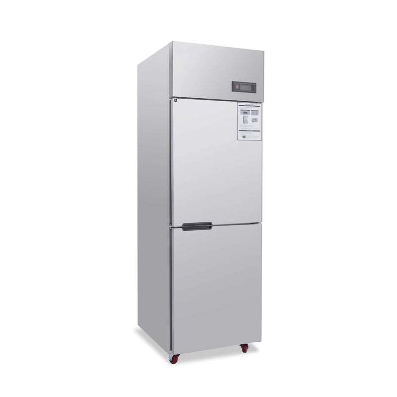 24-Inch Commercial 15 Cu.Ft Stainless Steel Reach-In Refrigerator with Two Split Doors