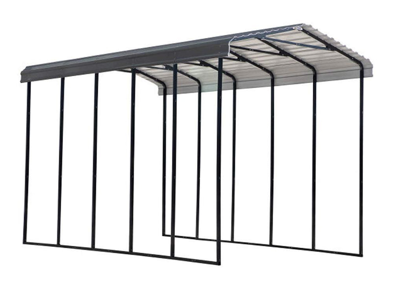 Arrow Carport, 14 ft. x 24 ft. x 14 ft. Charcoal 14′ x 24′ x 14′