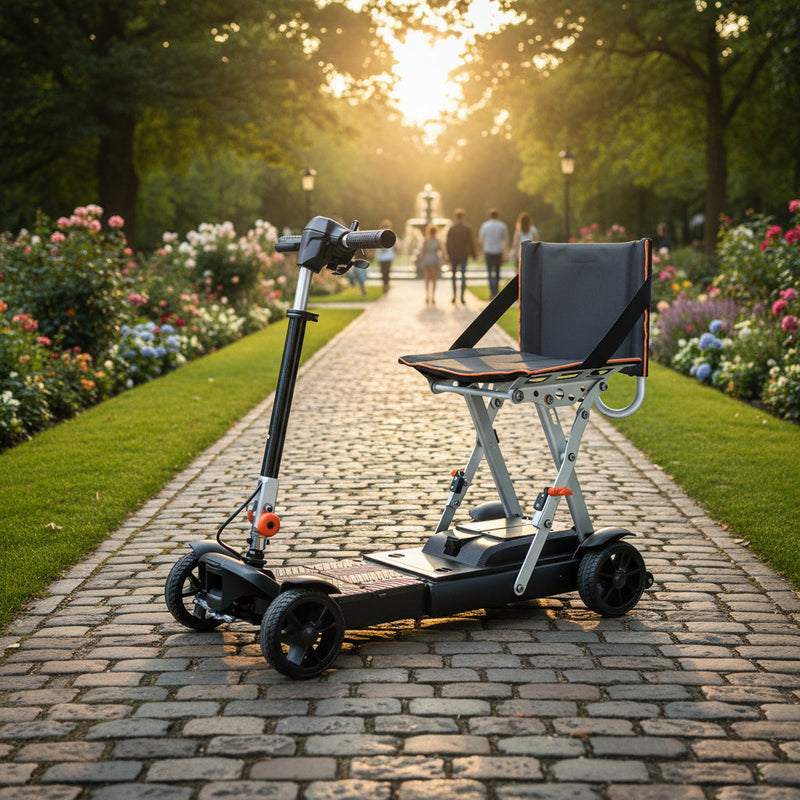 Feather 27X Lightweight Travel Scooter 4 Wheel Foldable World's Most Lightweight ONLY 27 lbs