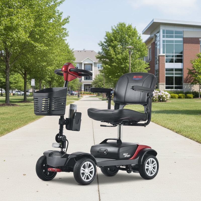 Metro Mobility Max Sport Series 4-Wheel Travel Mobility Scooter