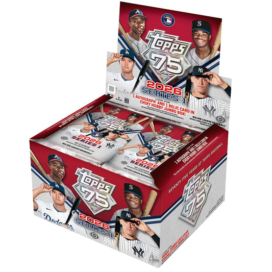 2026 Topps Series 1 Baseball Jumbo Box 6 Box Case