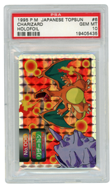 1995 Japanese Topsun Charizard Holo #6 Green Back PSA 10