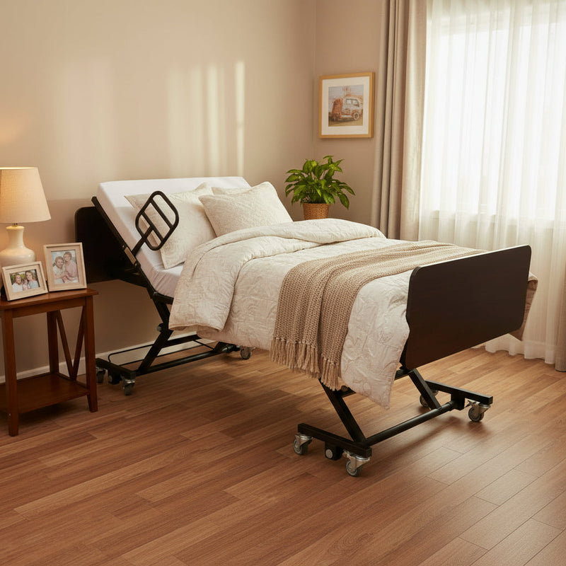 Bariatric Expandable Width Electric Long Term Homecare Hospital Bed