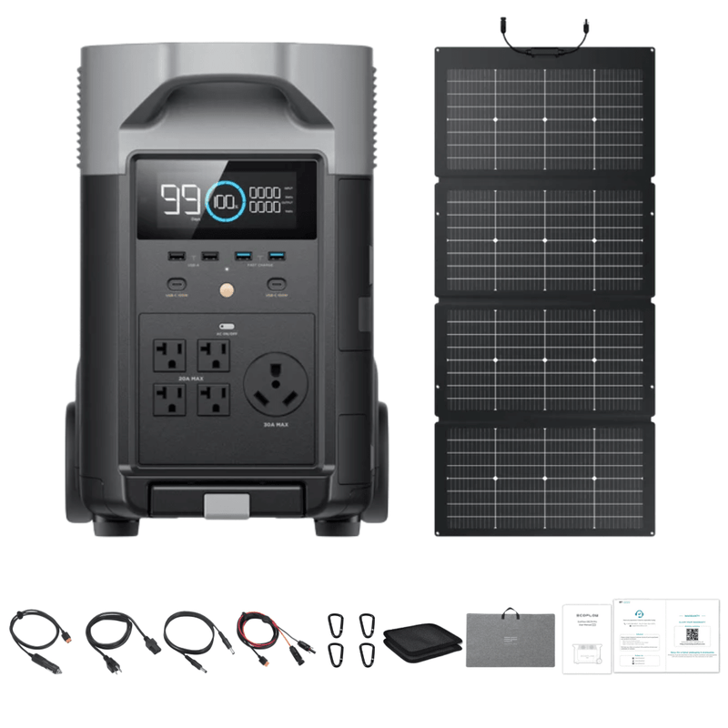 EcoFlow DELTA Pro Solar Generator + 220W Portable Solar Panels