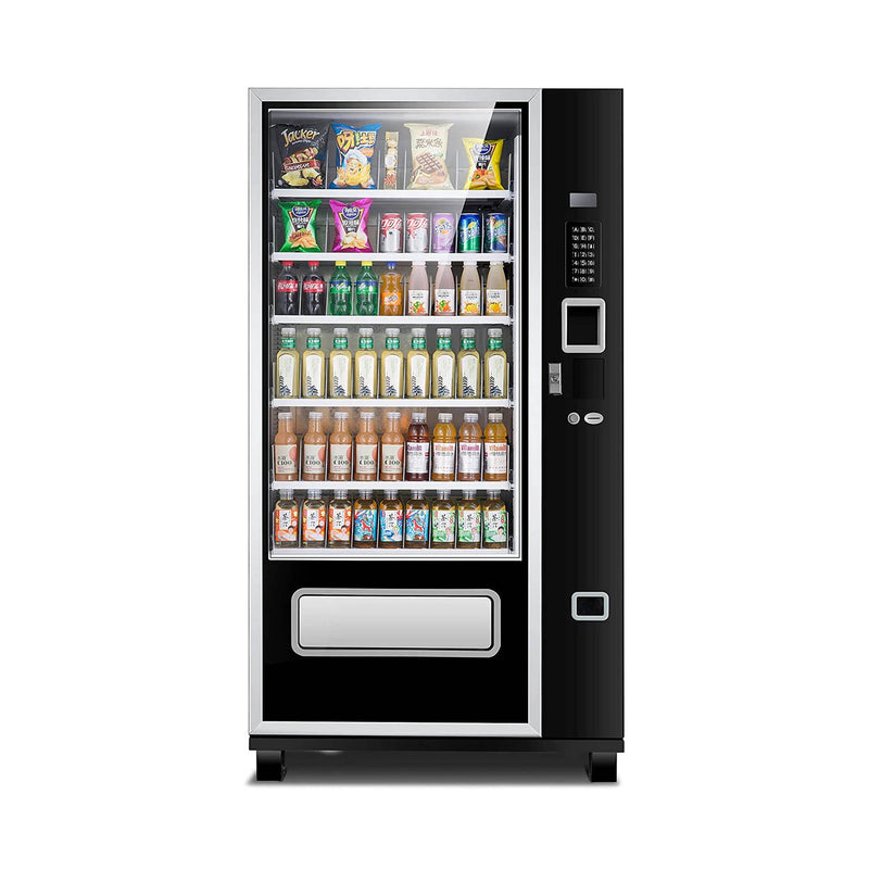 Epx Large 6FT Snacks And Drinks Combo Vending Machine With Dual Zone Refrigeration And Bill Acceptor