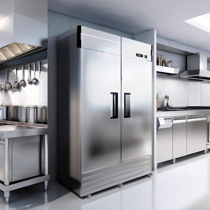 Heavy-Duty 54" 2-Door Stainless Steel Commercial Freezer with OmniSmart Temperature Control