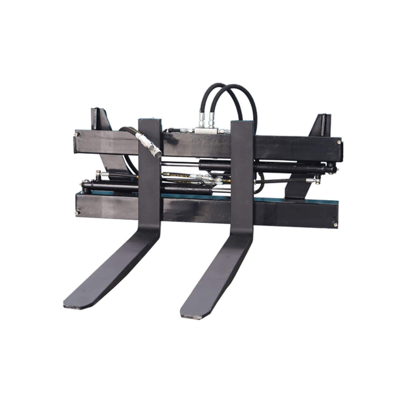 Heavy-Duty Adjustable Hydraulic Pallet Forks Skid Steer Attachment