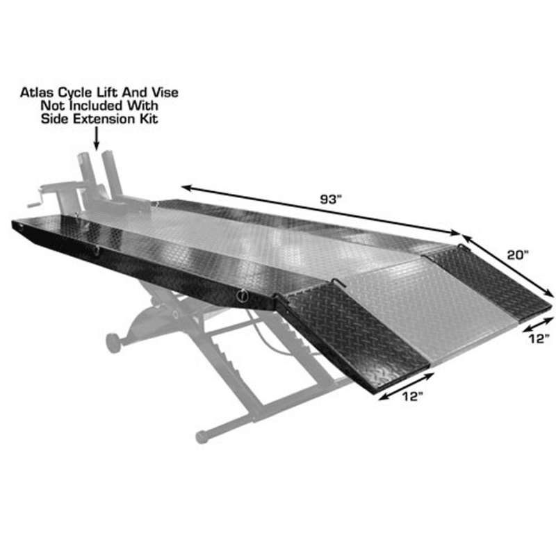 Atlas Motorcycle Lift W Side Extension Kit