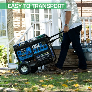 DuroMax XP13000HXT 13,000 Watt Electric Start Tri-Fuel Natural Gas/Propane/Gas Powered Portable Generator w/ CO Alert