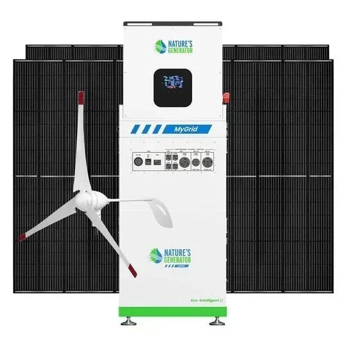 Natures Generator MyGrid 10K With 4 x 410W Rigid Solar Panel + 350W Wind Turbine
